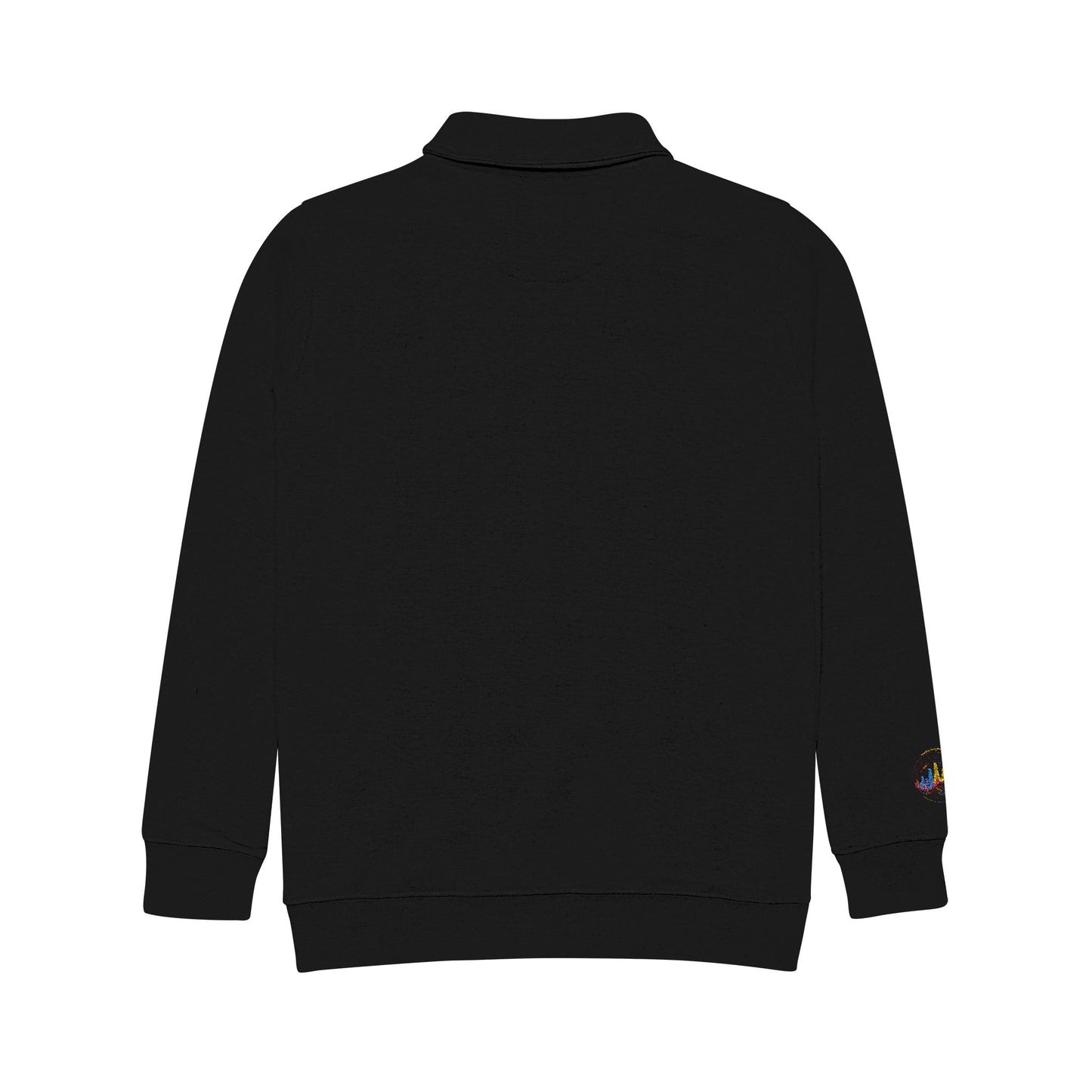 Colorful Waves Embroidered Unisex Fleece Pullover - Cozy Comfort for Every Occasion