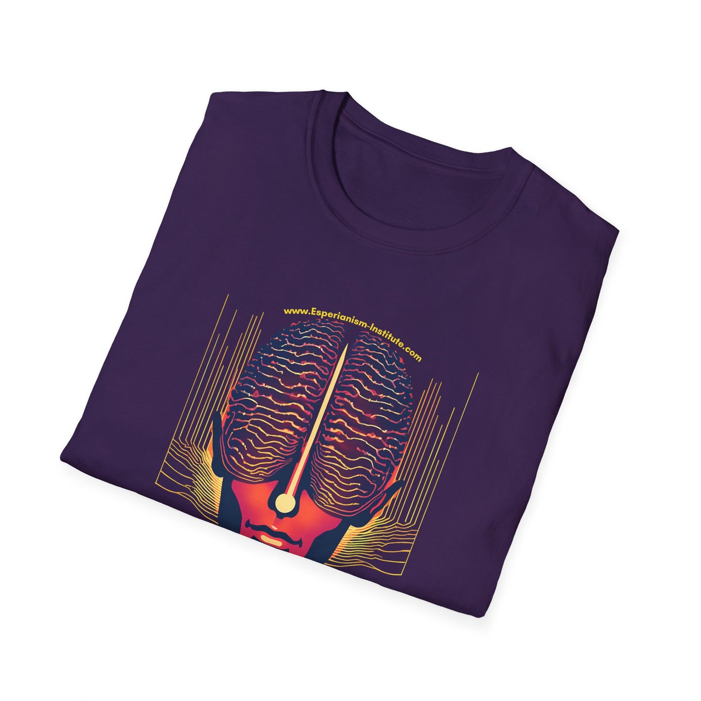 Vision Unisex Softstyle T-Shirt - Vibrant Brain Art Design