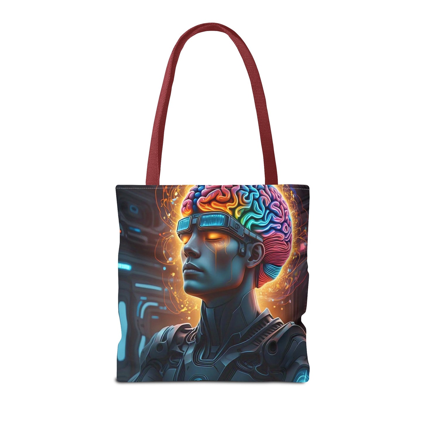 Futuristic Art Tote Bag - Stylish & Functional for Tech Lovers