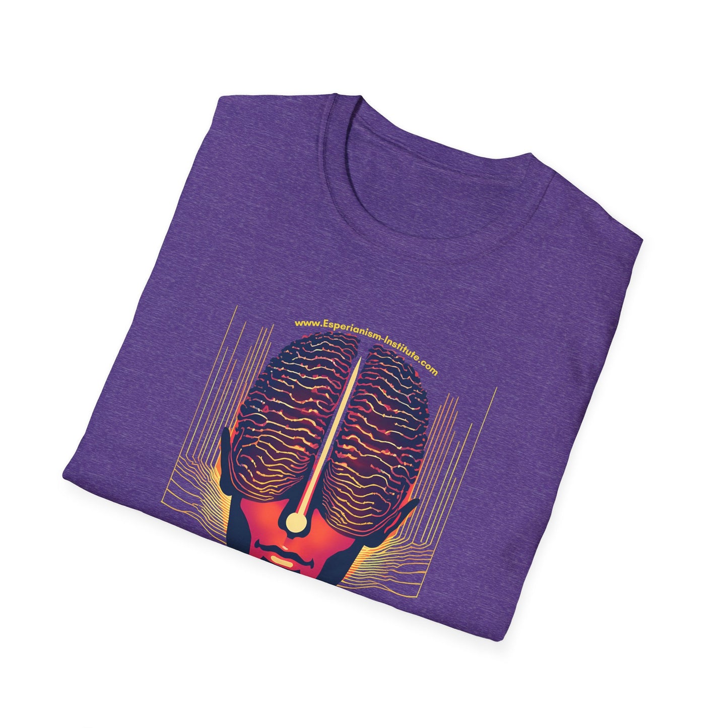 Vision Unisex Softstyle T-Shirt - Vibrant Brain Art Design
