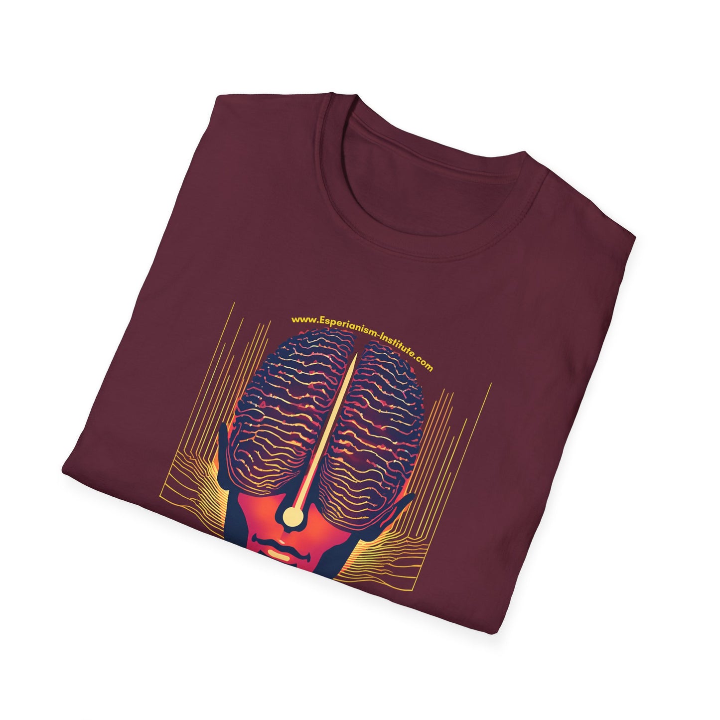 Vision Unisex Softstyle T-Shirt - Vibrant Brain Art Design