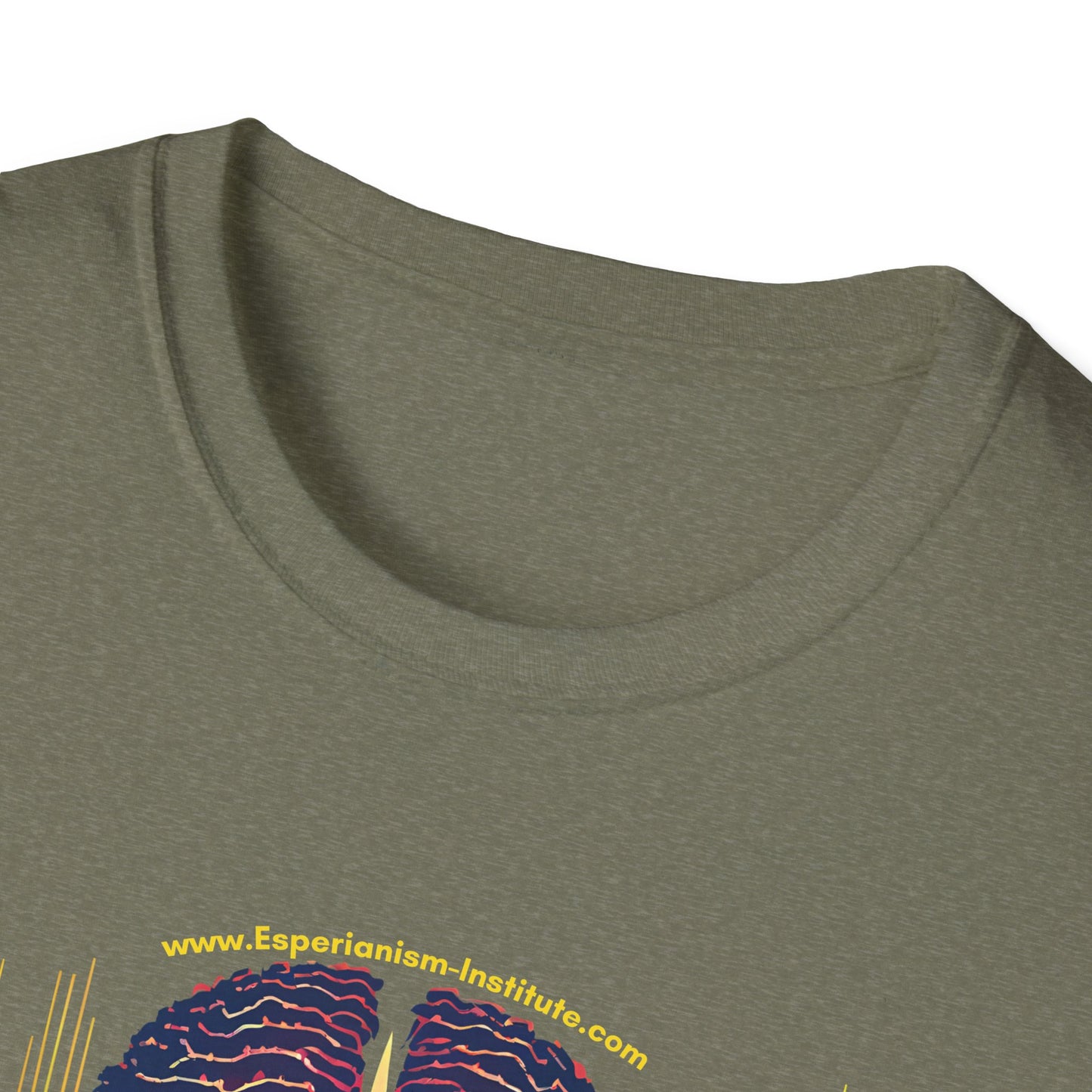 Vision Unisex Softstyle T-Shirt - Vibrant Brain Art Design
