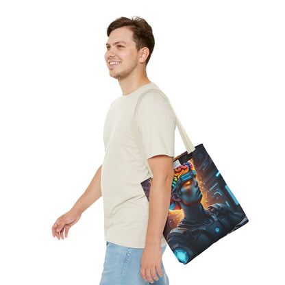 Futuristic Art Tote Bag - Stylish & Functional for Tech Lovers
