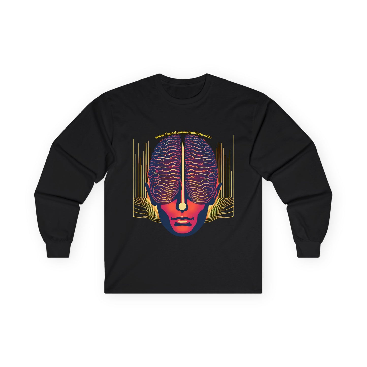 Neon Brain Art Unisex Long Sleeve Tee - Creative Mind Fashion