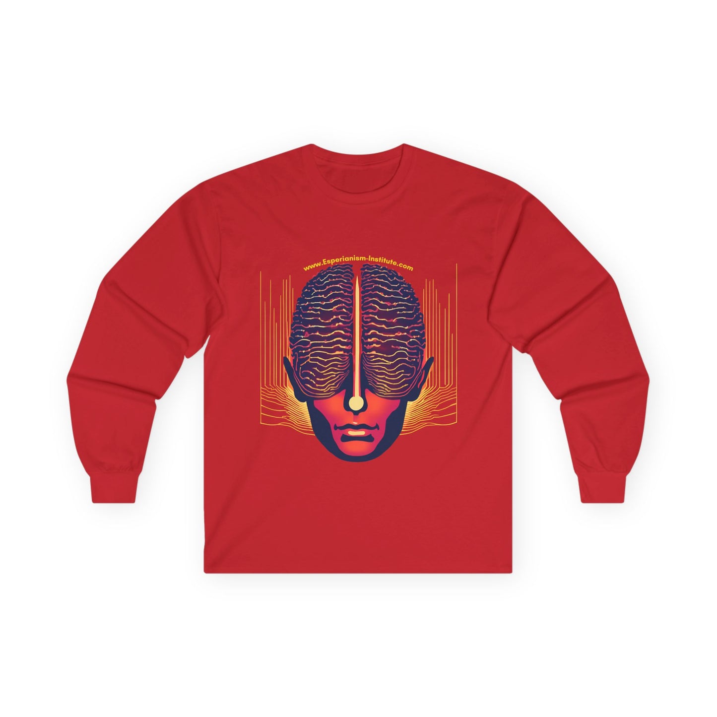 Neon Brain Art Unisex Long Sleeve Tee - Creative Mind Fashion