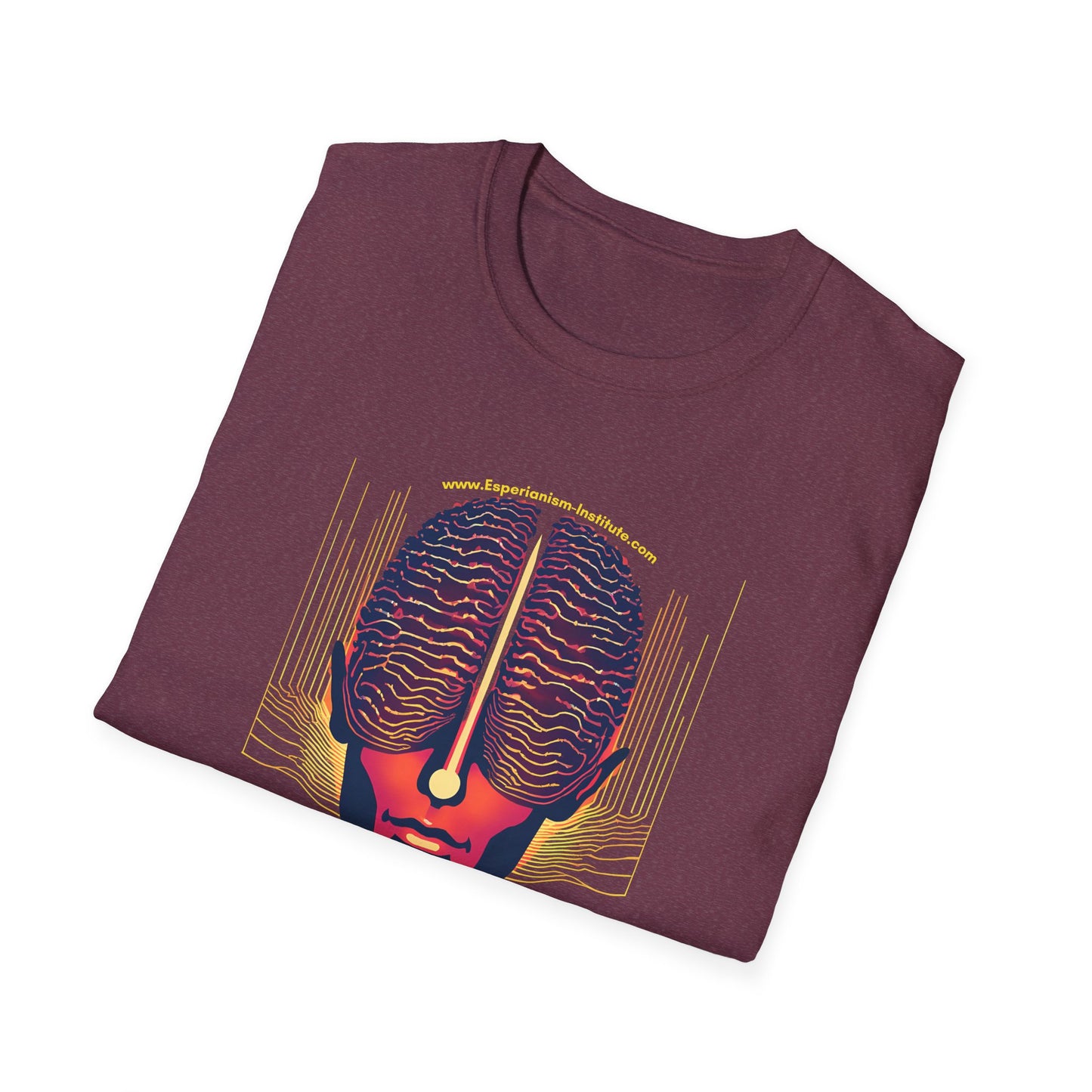 Vision Unisex Softstyle T-Shirt - Vibrant Brain Art Design