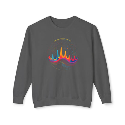Colorful Wave Design Unisex Lightweight Crewneck Sweatshirt
