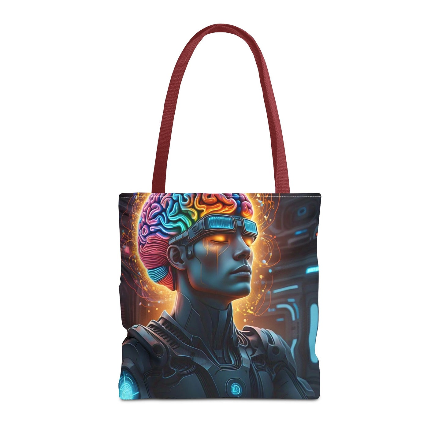 Futuristic Art Tote Bag - Stylish & Functional for Tech Lovers