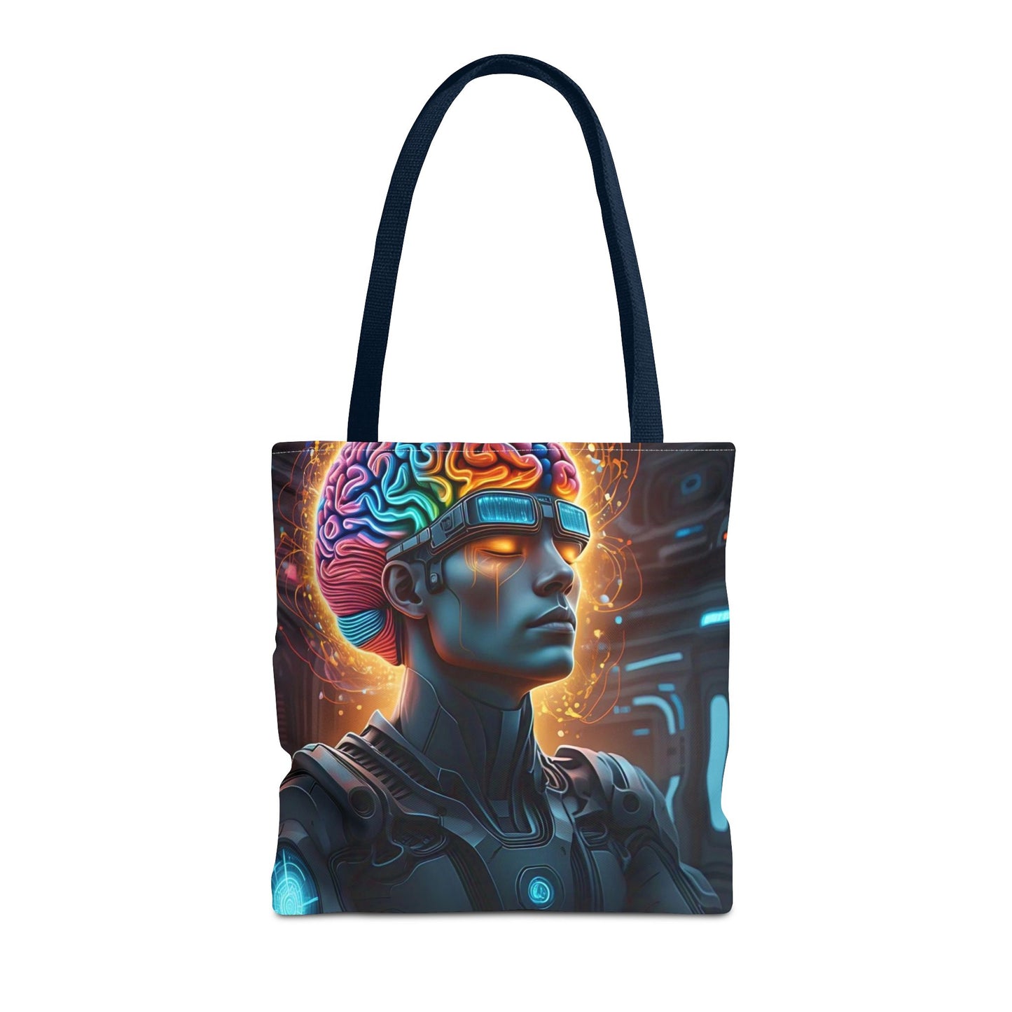 Futuristic Art Tote Bag - Stylish & Functional for Tech Lovers