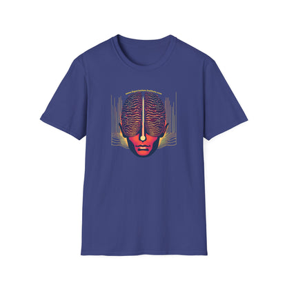 Vision Unisex Softstyle T-Shirt - Vibrant Brain Art Design