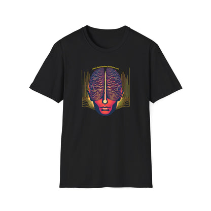 Vision Unisex Softstyle T-Shirt - Vibrant Brain Art Design