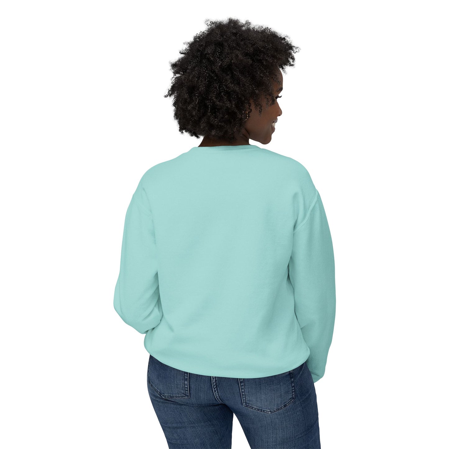 Colorful Wave Design Unisex Lightweight Crewneck Sweatshirt