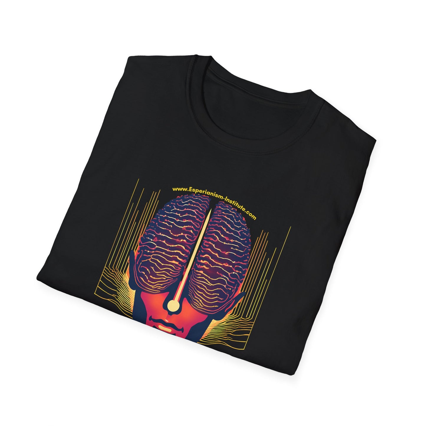 Vision Unisex Softstyle T-Shirt - Vibrant Brain Art Design