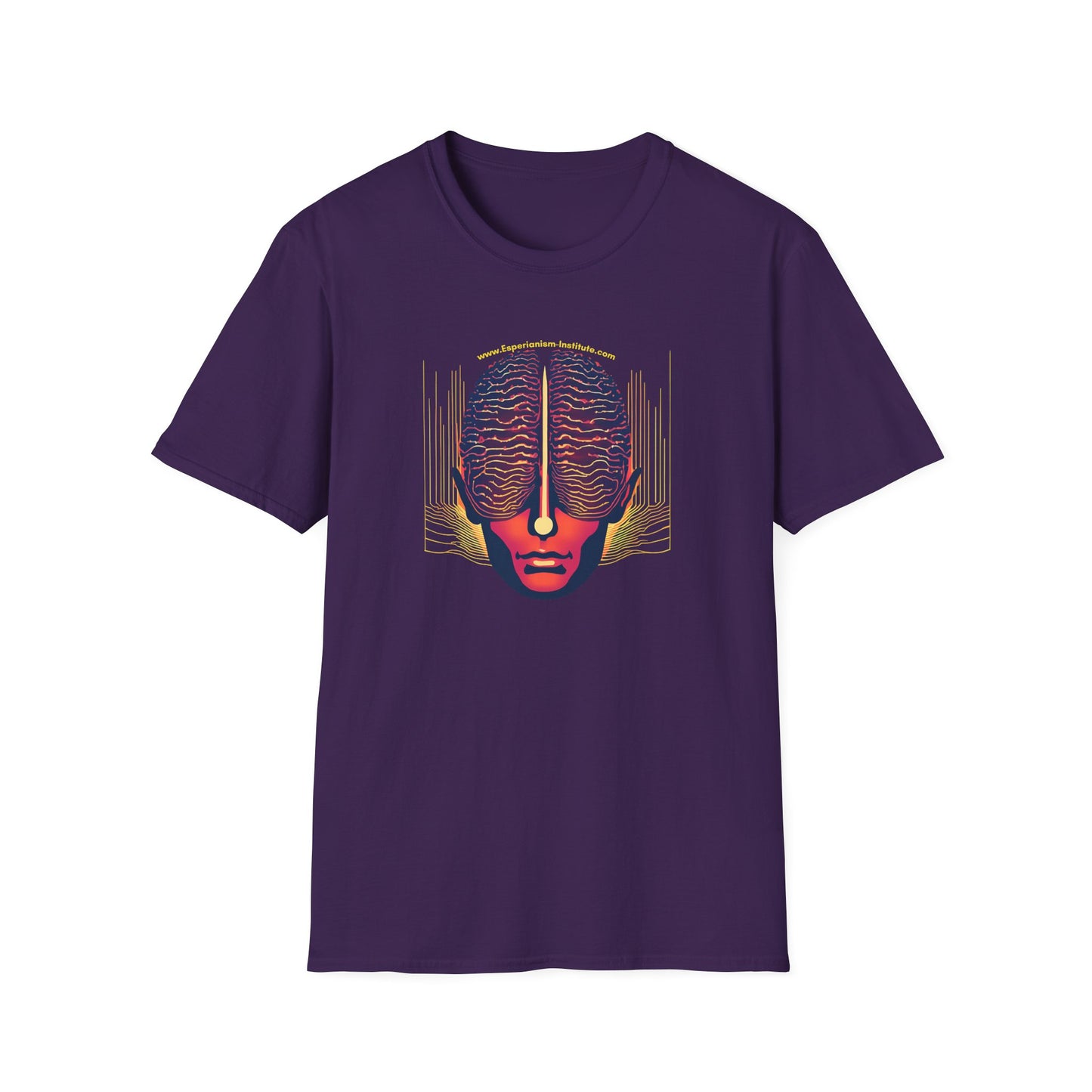Vision Unisex Softstyle T-Shirt - Vibrant Brain Art Design
