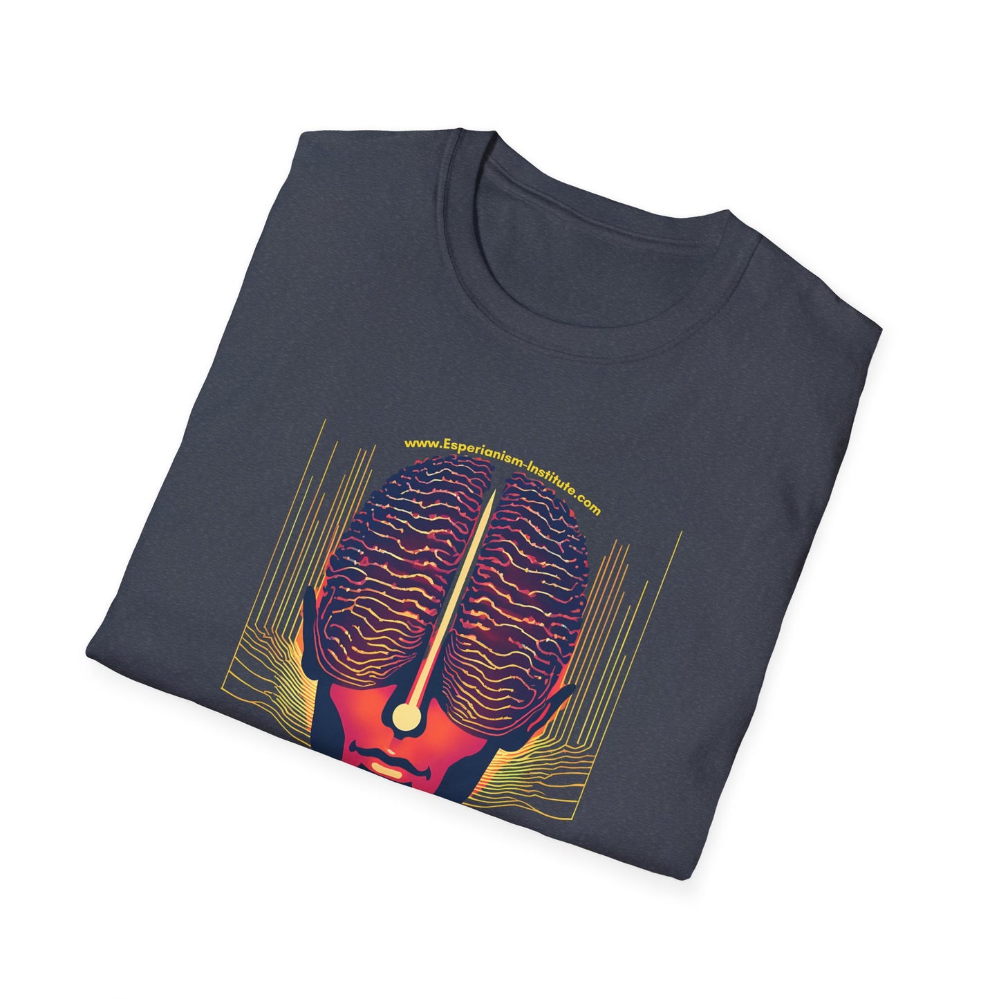 Vision Unisex Softstyle T-Shirt - Vibrant Brain Art Design