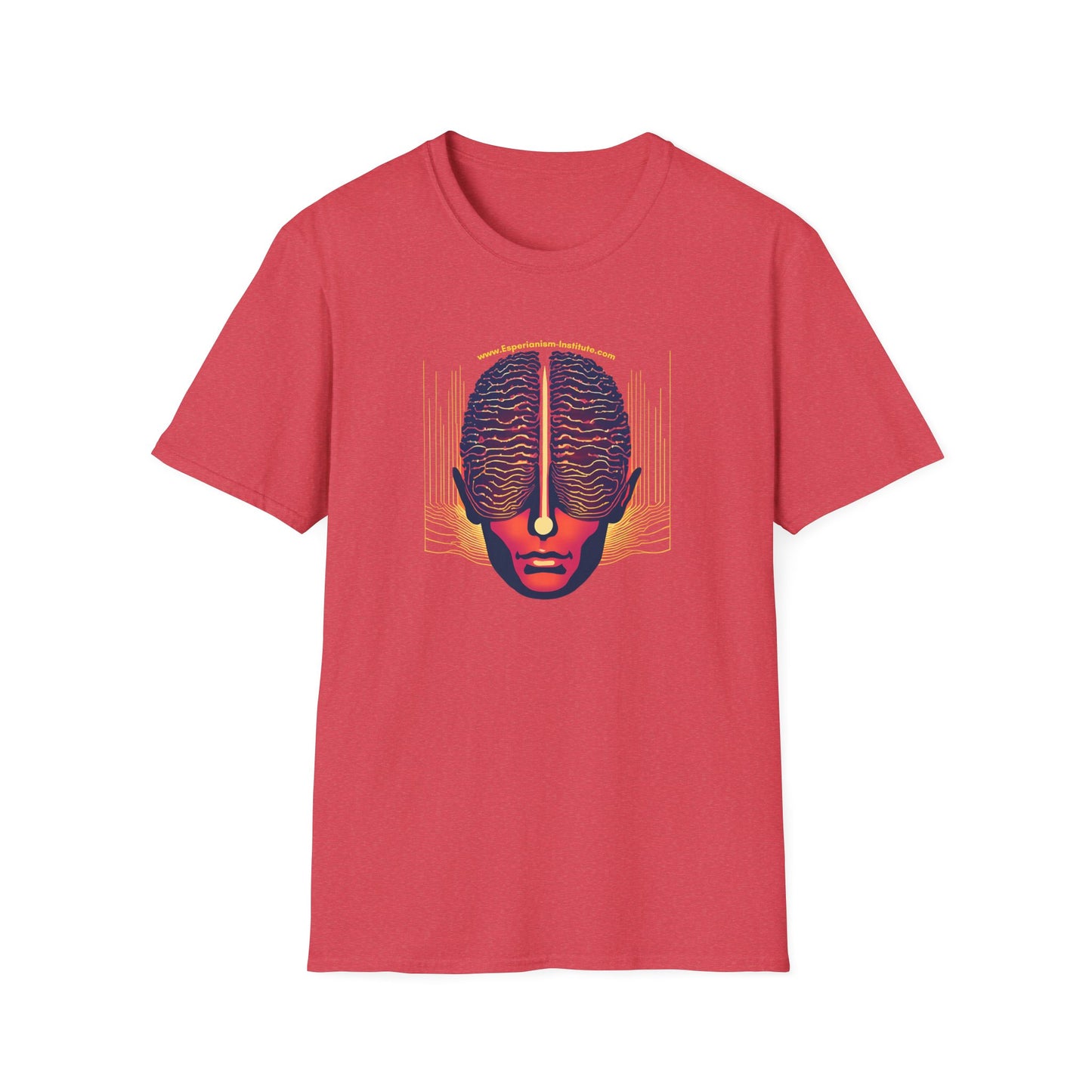 Vision Unisex Softstyle T-Shirt - Vibrant Brain Art Design