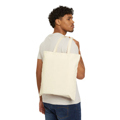 Spiritual Journey Cotton Canvas Tote Bag - Cosmic Design for Mindful Living