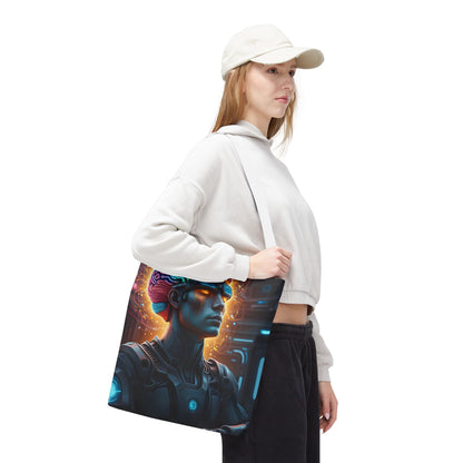 Futuristic Art Tote Bag - Stylish & Functional for Tech Lovers