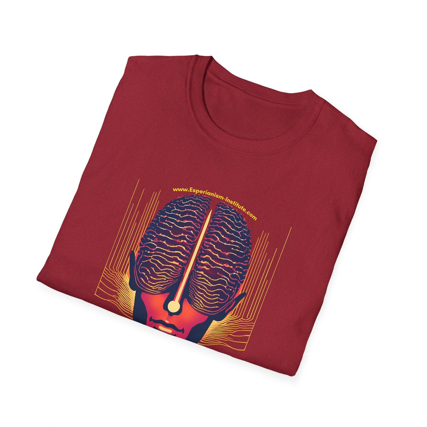 Vision Unisex Softstyle T-Shirt - Vibrant Brain Art Design