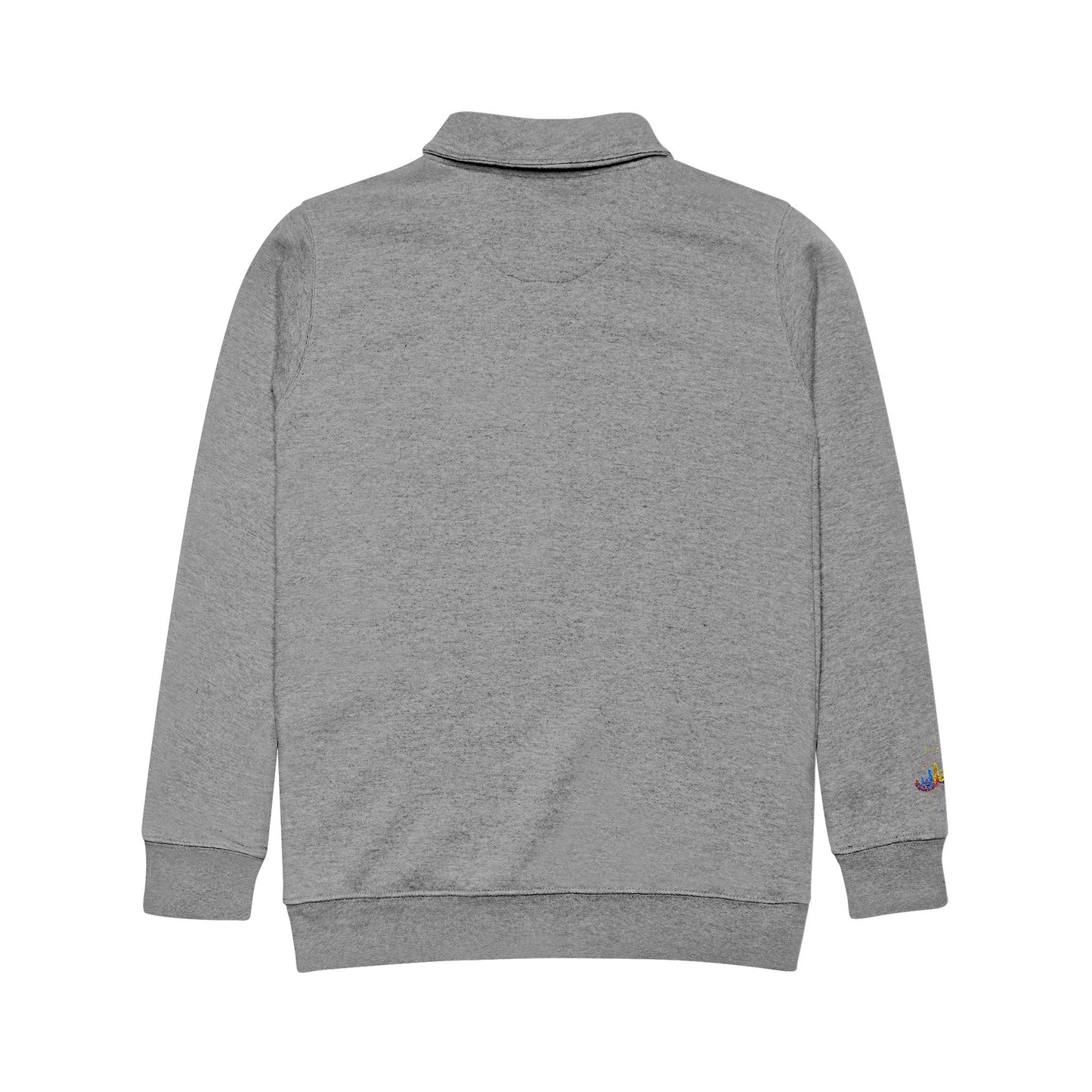 Colorful Waves Embroidered Unisex Fleece Pullover - Cozy Comfort for Every Occasion