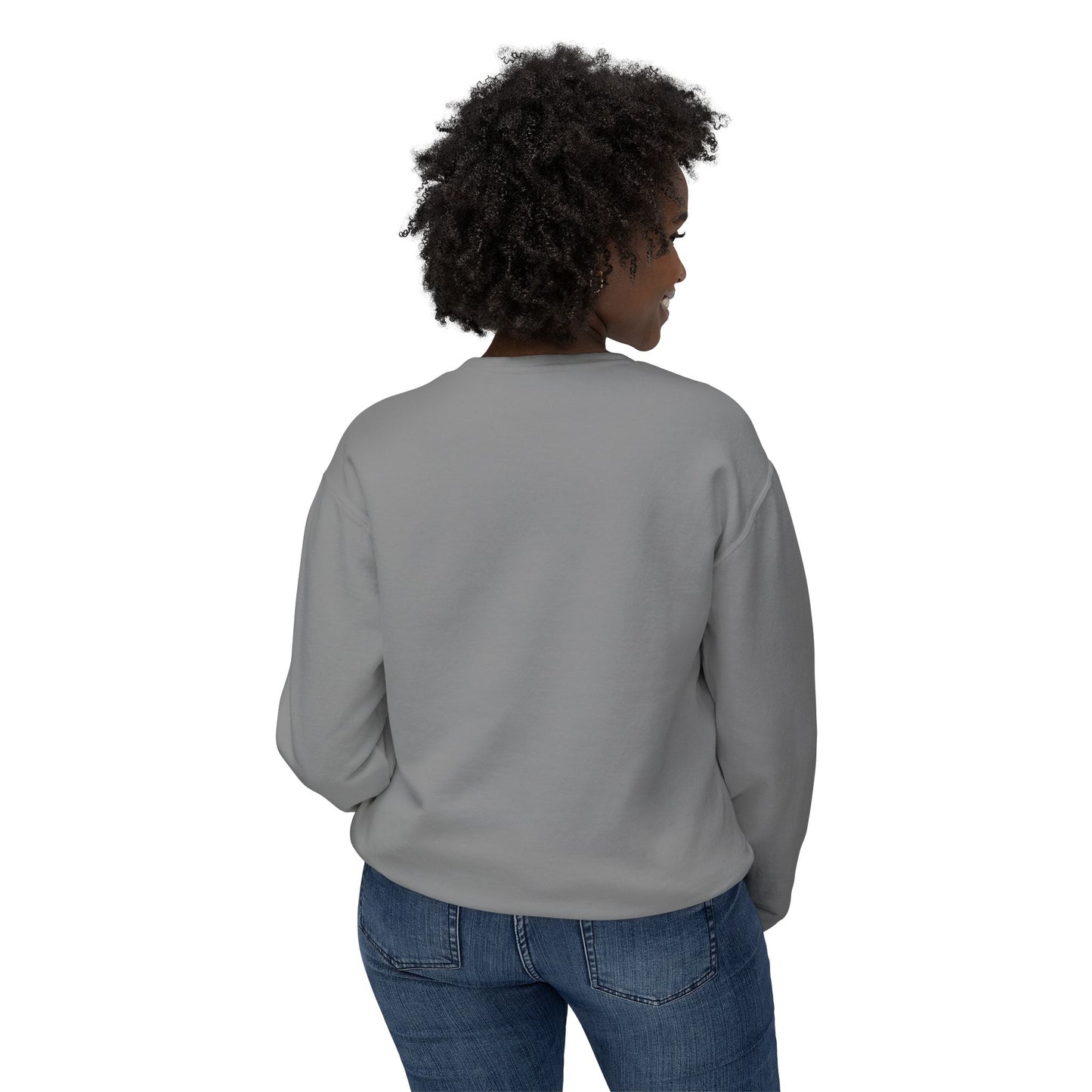 Colorful Wave Design Unisex Lightweight Crewneck Sweatshirt