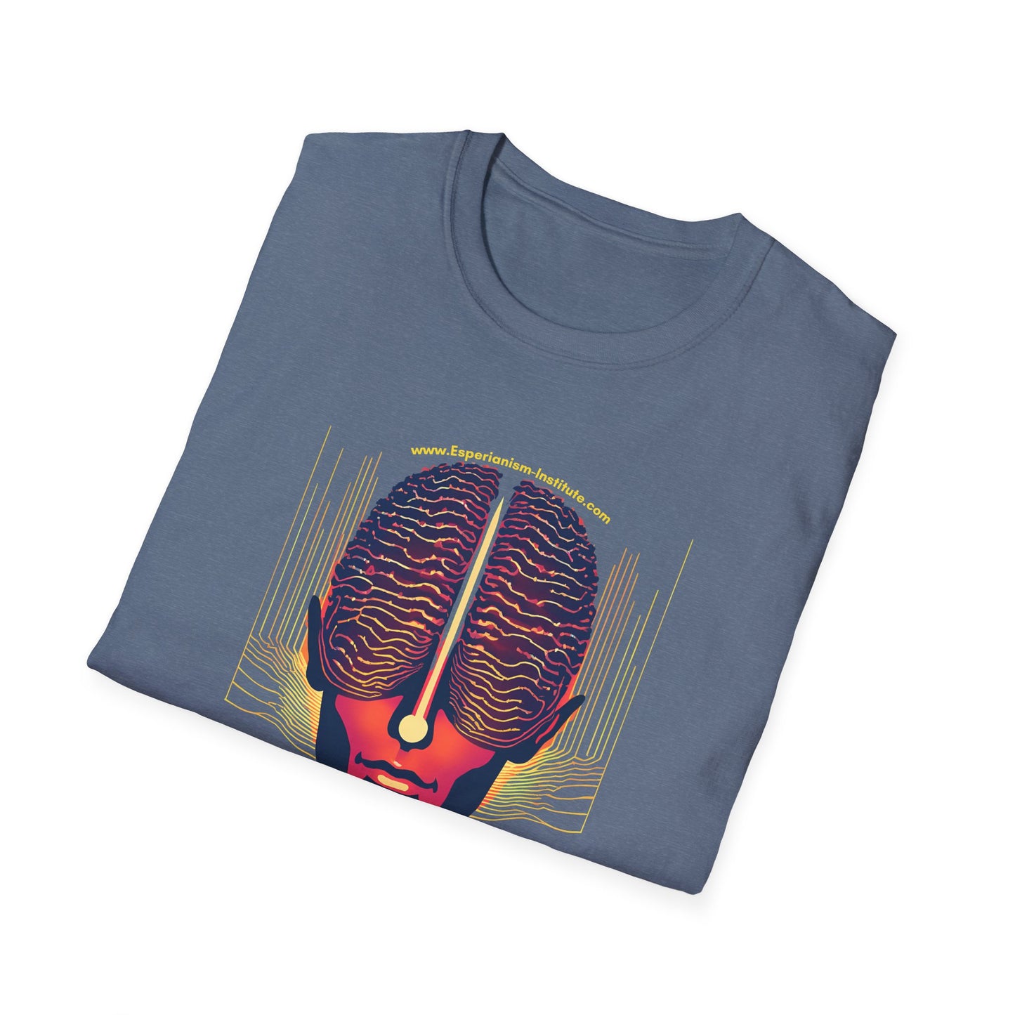 Vision Unisex Softstyle T-Shirt - Vibrant Brain Art Design