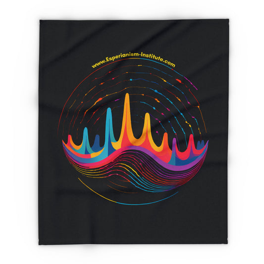 Vibrant Arctic Fleece Blanket with Colorful Wave Design - Cozy Home Decor for Comfort and Style
