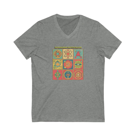 Graphic V-Neck Tee for Spiritual Seekers
