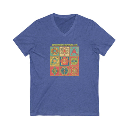 Graphic V-Neck Tee for Spiritual Seekers
