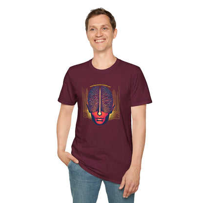 Vision Unisex Softstyle T-Shirt - Vibrant Brain Art Design