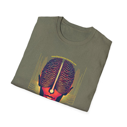Vision Unisex Softstyle T-Shirt - Vibrant Brain Art Design