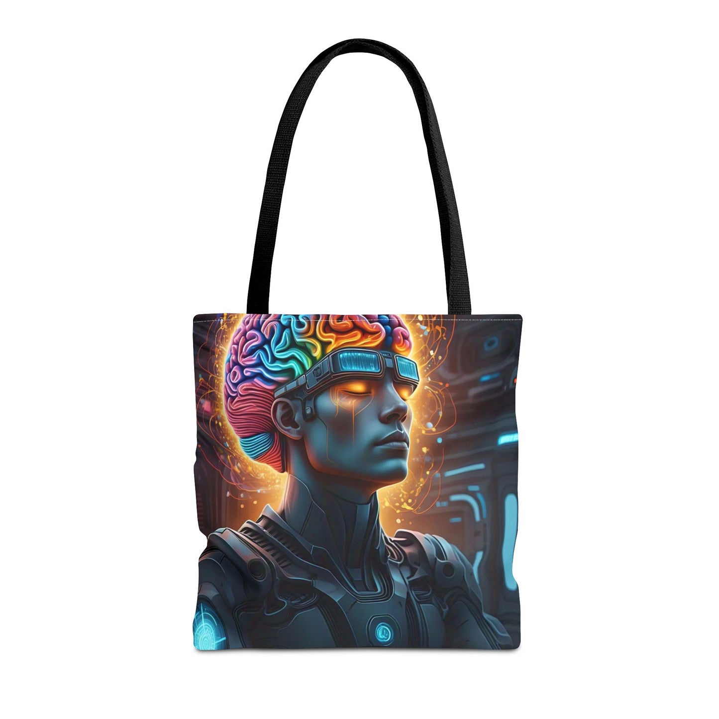 Futuristic Art Tote Bag - Stylish & Functional for Tech Lovers