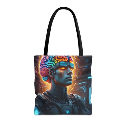Futuristic Art Tote Bag - Stylish & Functional for Tech Lovers