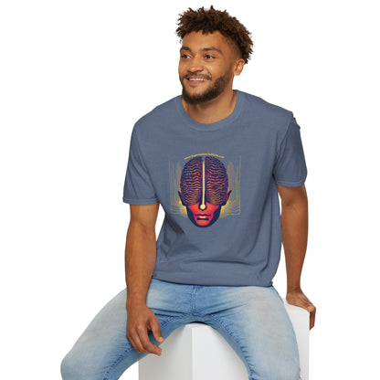 Vision Unisex Softstyle T-Shirt - Vibrant Brain Art Design