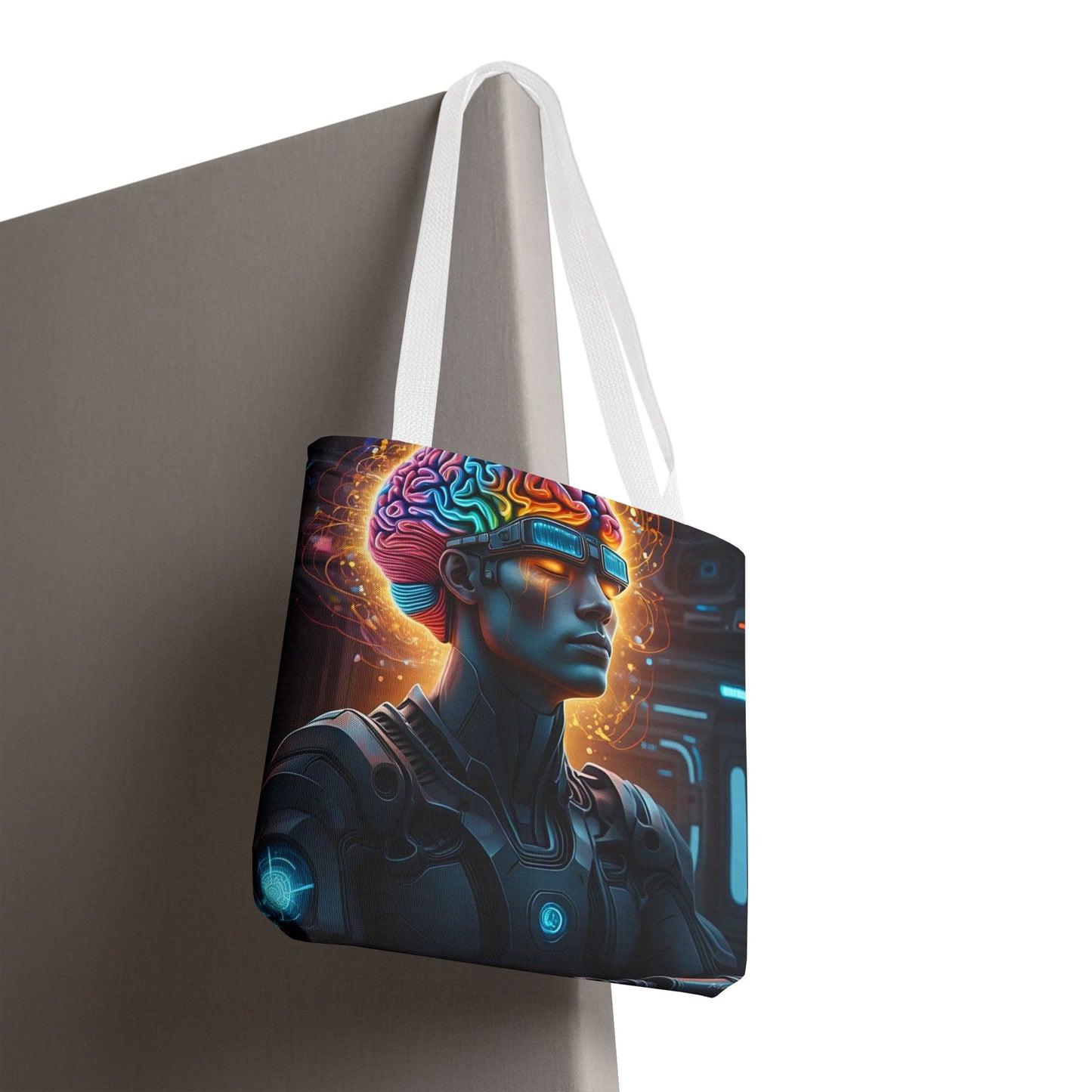Futuristic Art Tote Bag - Stylish & Functional for Tech Lovers