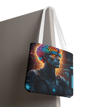 Futuristic Art Tote Bag - Stylish & Functional for Tech Lovers
