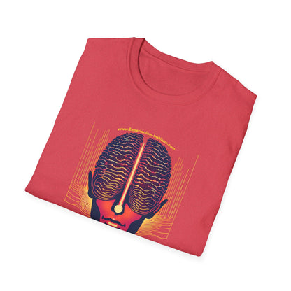 Vision Unisex Softstyle T-Shirt - Vibrant Brain Art Design