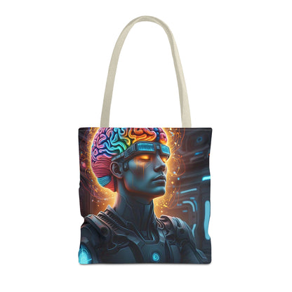 Futuristic Art Tote Bag - Stylish & Functional for Tech Lovers