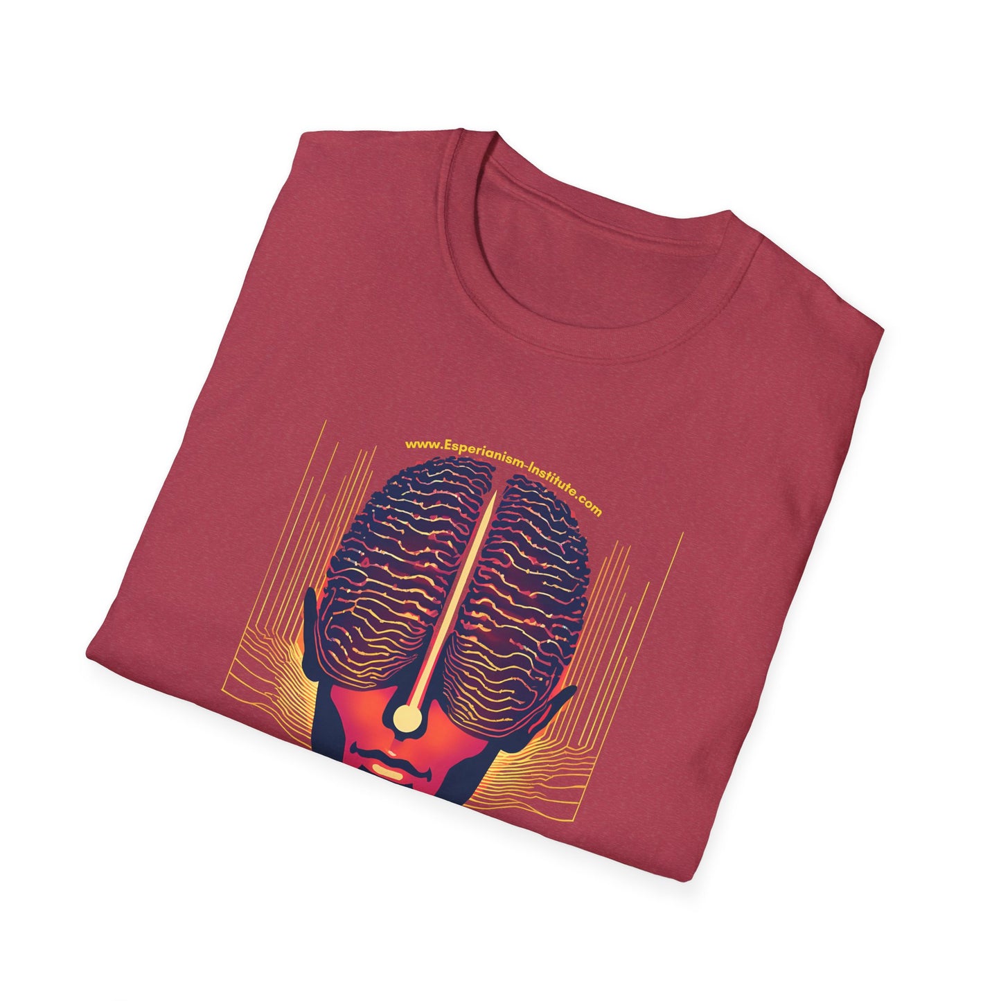 Vision Unisex Softstyle T-Shirt - Vibrant Brain Art Design