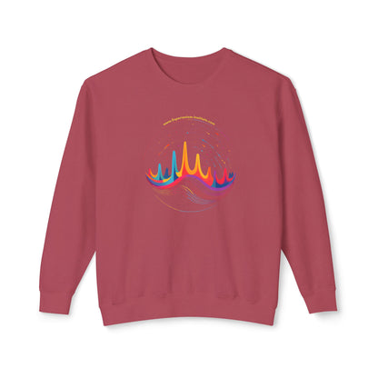 Colorful Wave Design Unisex Lightweight Crewneck Sweatshirt