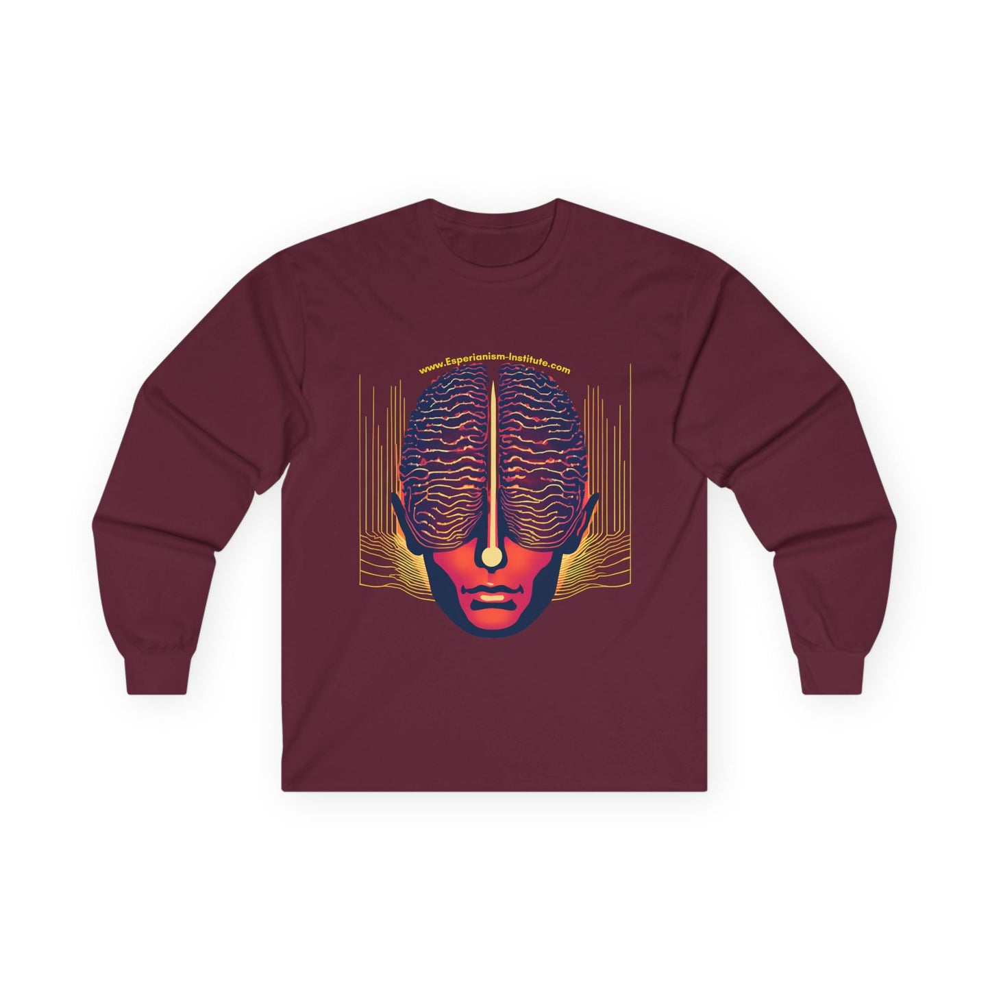 Neon Brain Art Unisex Long Sleeve Tee - Creative Mind Fashion