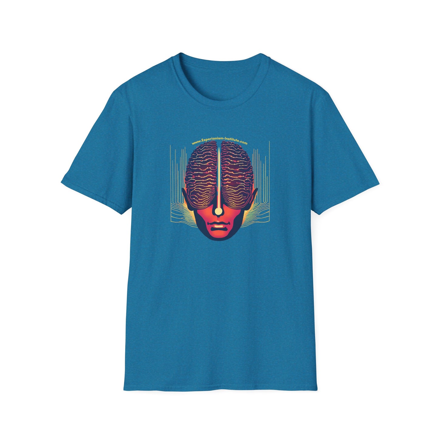 Vision Unisex Softstyle T-Shirt - Vibrant Brain Art Design