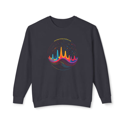 Colorful Wave Design Unisex Lightweight Crewneck Sweatshirt