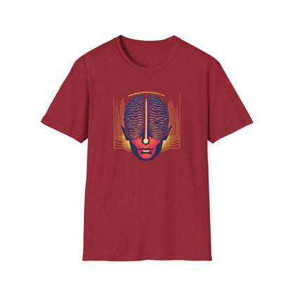 Vision Unisex Softstyle T-Shirt - Vibrant Brain Art Design