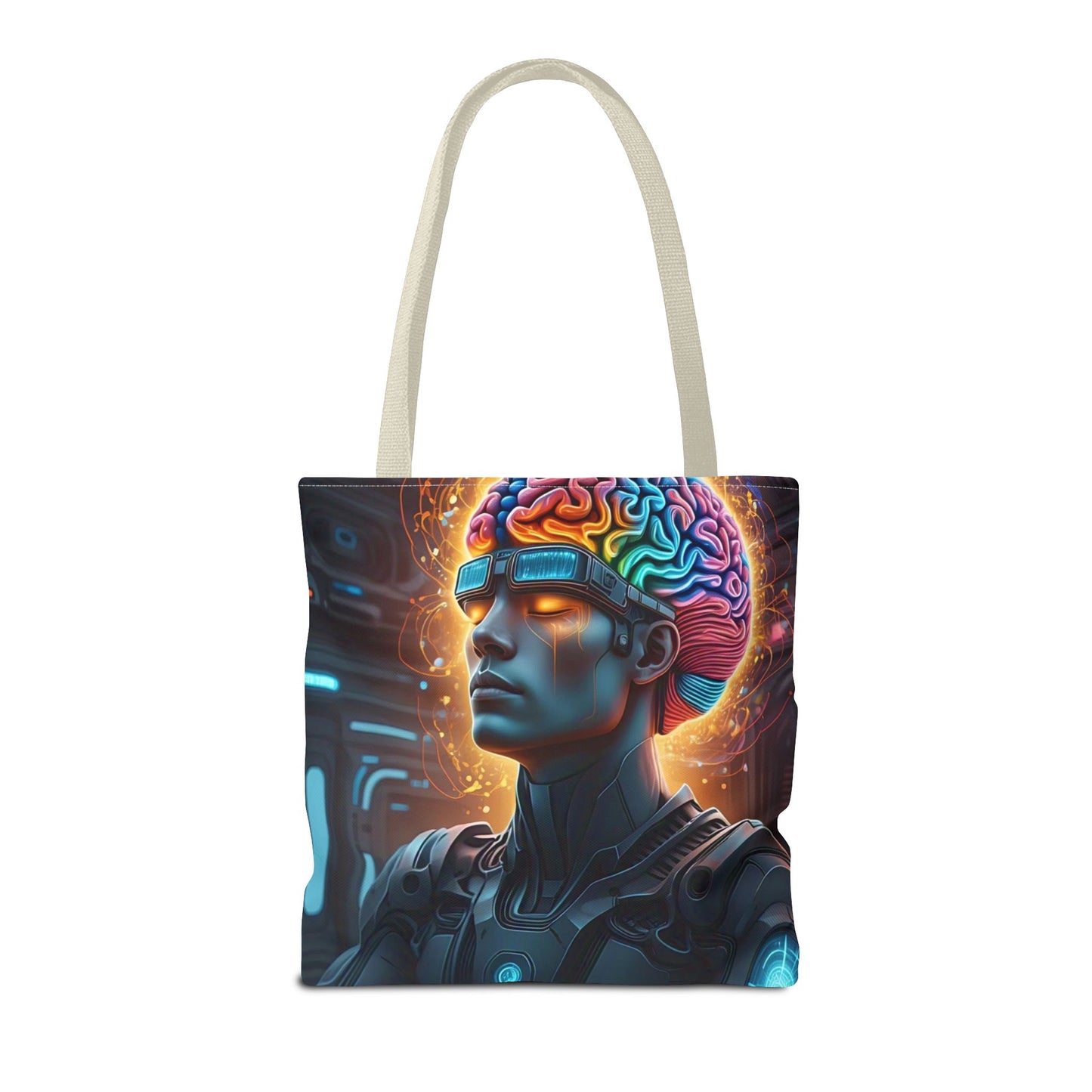 Futuristic Art Tote Bag - Stylish & Functional for Tech Lovers