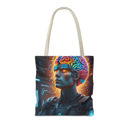 Futuristic Art Tote Bag - Stylish & Functional for Tech Lovers