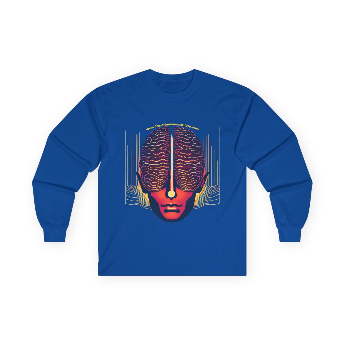 Neon Brain Art Unisex Long Sleeve Tee - Creative Mind Fashion