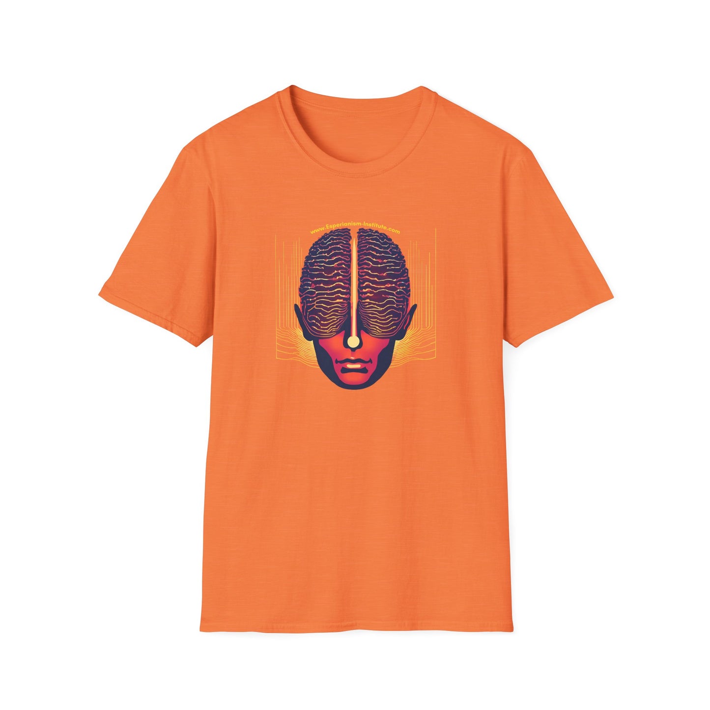 Vision Unisex Softstyle T-Shirt - Vibrant Brain Art Design