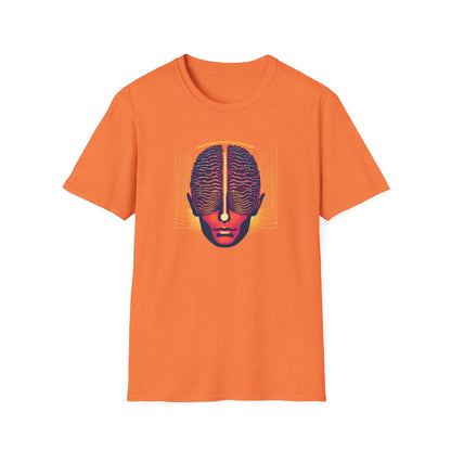 Vision Unisex Softstyle T-Shirt - Vibrant Brain Art Design