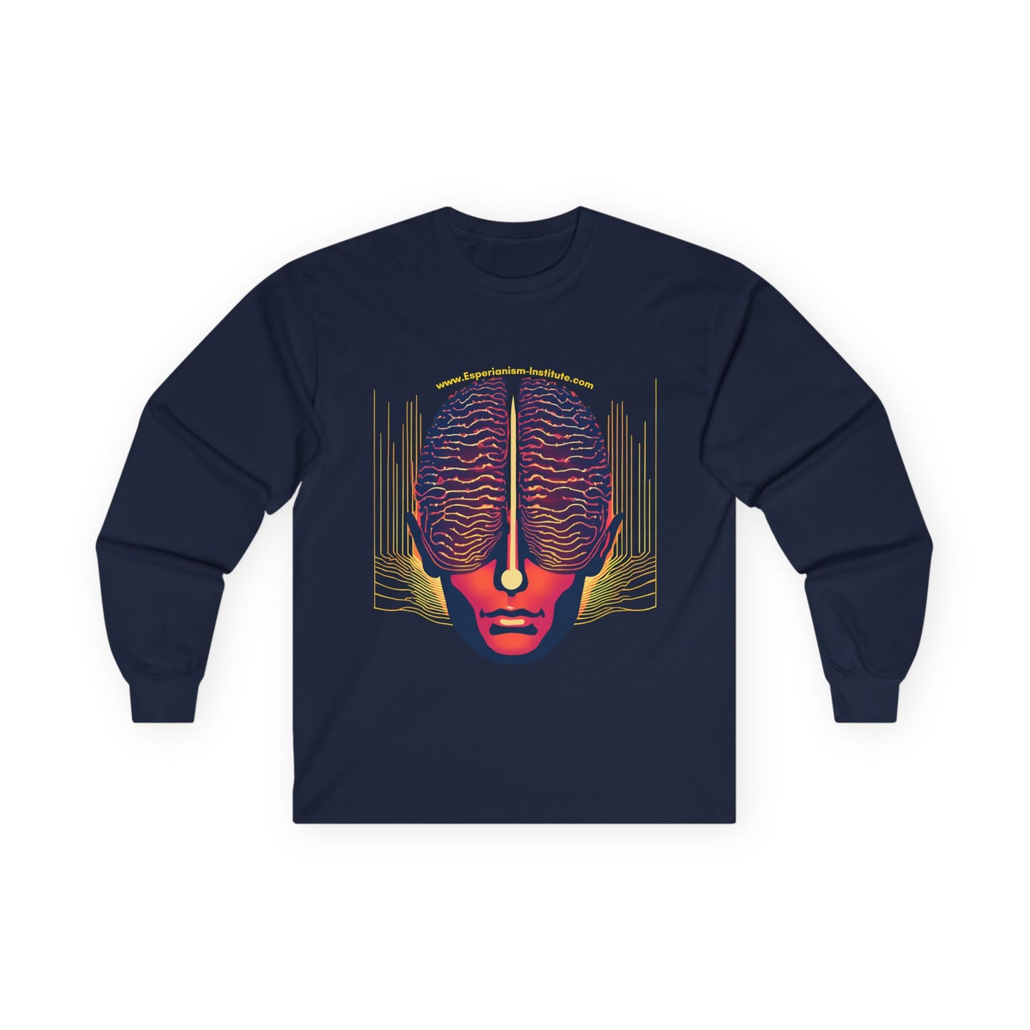 Neon Brain Art Unisex Long Sleeve Tee - Creative Mind Fashion